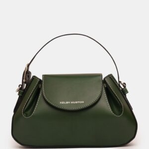 Kelby Huston Leather Structured Handheld Bag with Tasselled