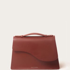 Kelby Huston Leather Structured Handheld Bag with Tasselled